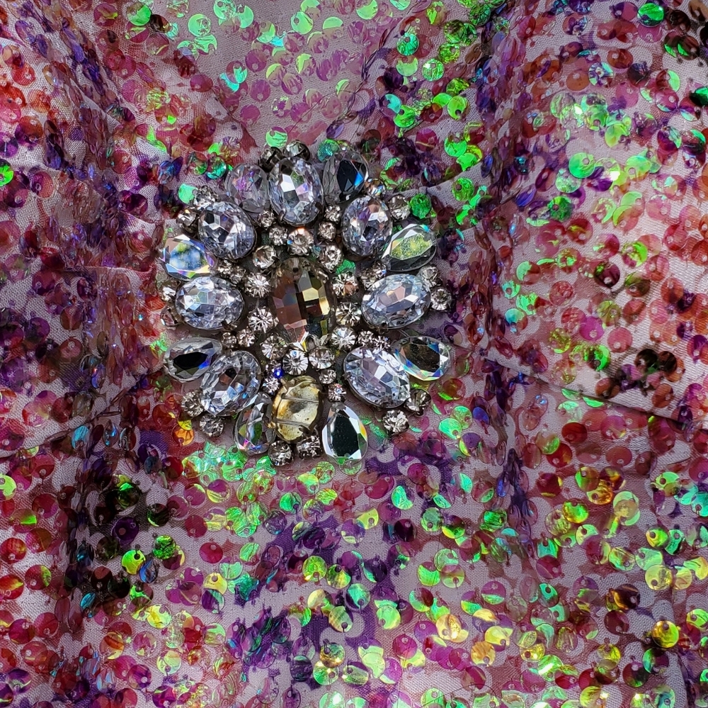 Jovani Sequin Mermaid Dress sz 12 - Picture 5 of 15